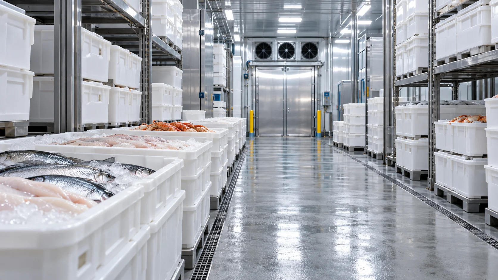 Immagine illustrativa di un ambiente refrigerato per la logistica alimentare